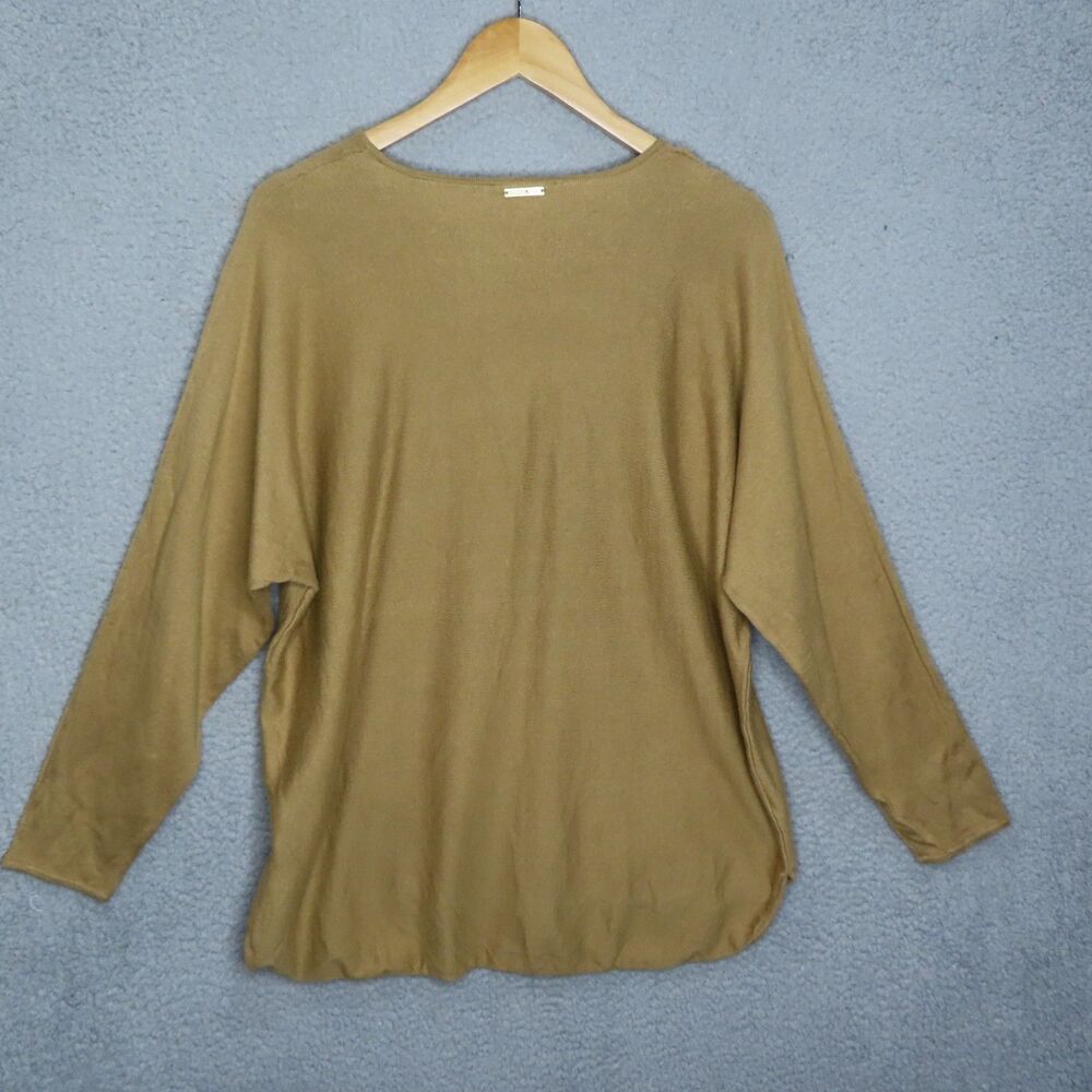 Michael Michael Kors Knitted Light Sweater Top XL Brown Textured Crew Neck NEW - Picture 3 of 10